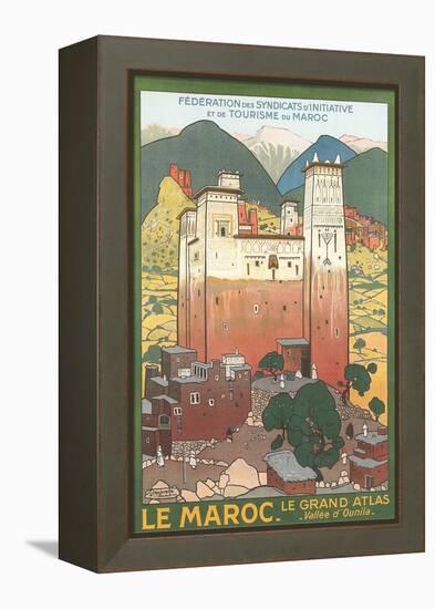 Morocco Travel Poster-null-Framed Stretched Canvas