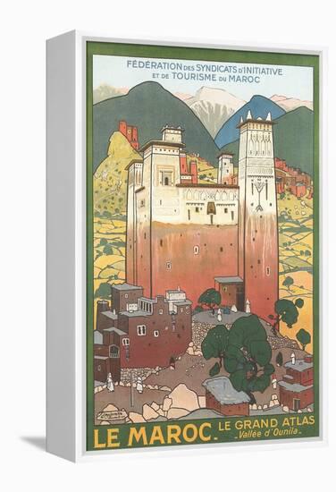 Morocco Travel Poster-null-Framed Stretched Canvas