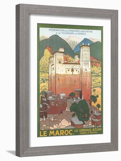 Morocco Travel Poster-null-Framed Art Print