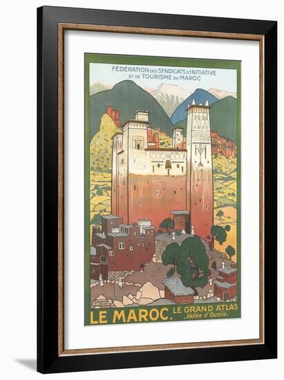 Morocco Travel Poster-null-Framed Art Print