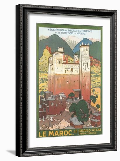 Morocco Travel Poster-null-Framed Art Print