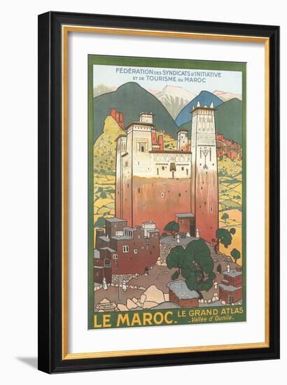 Morocco Travel Poster-null-Framed Art Print