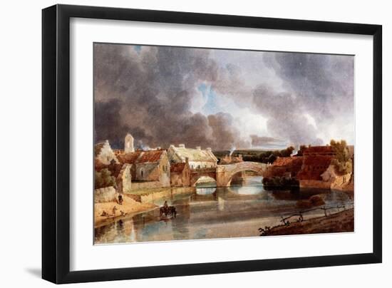 Morpeth Bridge, about 1802 (Ink and Watercolour)-Thomas Girtin-Framed Giclee Print