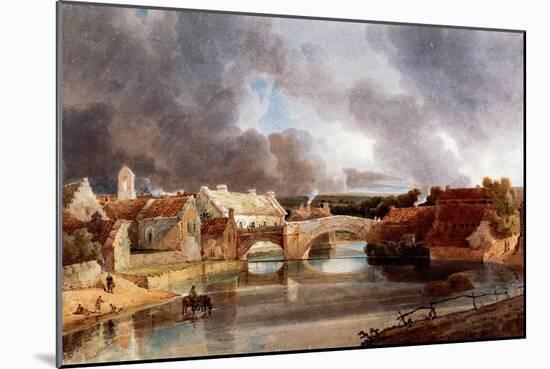 Morpeth Bridge, about 1802 (Ink and Watercolour)-Thomas Girtin-Mounted Giclee Print