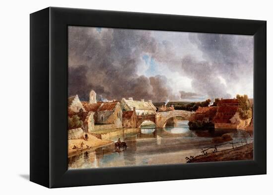 Morpeth Bridge, about 1802 (Ink and Watercolour)-Thomas Girtin-Framed Premier Image Canvas