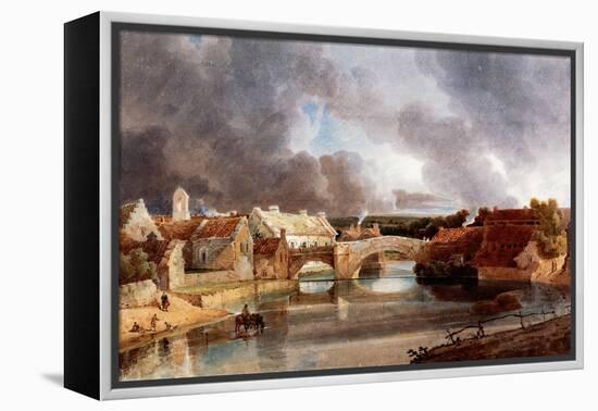Morpeth Bridge, about 1802 (Ink and Watercolour)-Thomas Girtin-Framed Premier Image Canvas