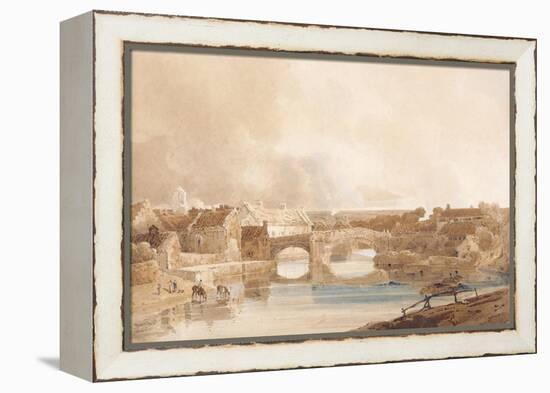 Morpeth Bridge, Northumberland, C.1801 (Pencil & W/C on Paper)-Thomas Girtin-Framed Premier Image Canvas