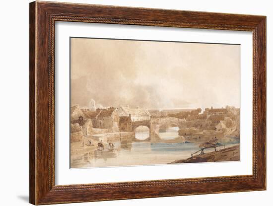 Morpeth Bridge, Northumberland, C.1801 (Pencil & W/C on Paper)-Thomas Girtin-Framed Giclee Print