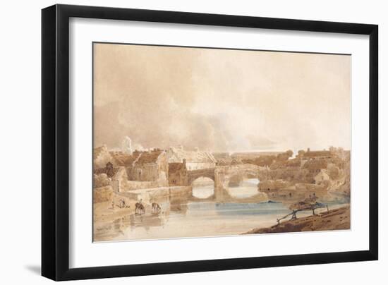 Morpeth Bridge, Northumberland, C.1801 (Pencil & W/C on Paper)-Thomas Girtin-Framed Giclee Print