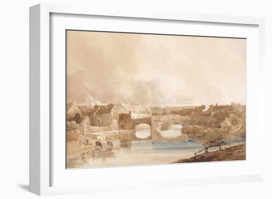 Morpeth Bridge, Northumberland, C.1801 (Pencil & W/C on Paper)-Thomas Girtin-Framed Giclee Print