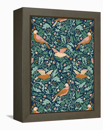 Morris Birds-Tara Reed-Framed Stretched Canvas