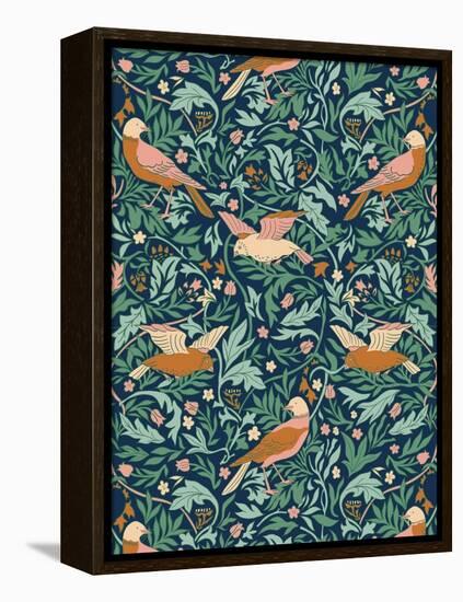 Morris Birds-Tara Reed-Framed Stretched Canvas