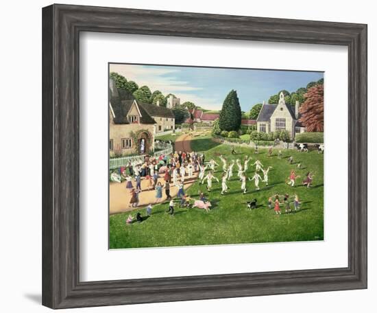 Morris Dancers, 1980-Liz Wright-Framed Giclee Print