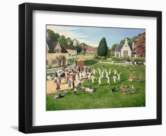 Morris Dancers, 1980-Liz Wright-Framed Giclee Print