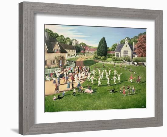 Morris Dancers, 1980-Liz Wright-Framed Giclee Print