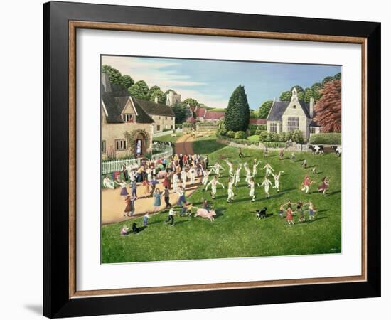 Morris Dancers, 1980-Liz Wright-Framed Giclee Print