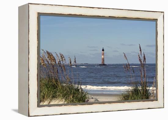 Morris Island Lighthouse - Folly Beach, SC-Gary Carter-Framed Premier Image Canvas