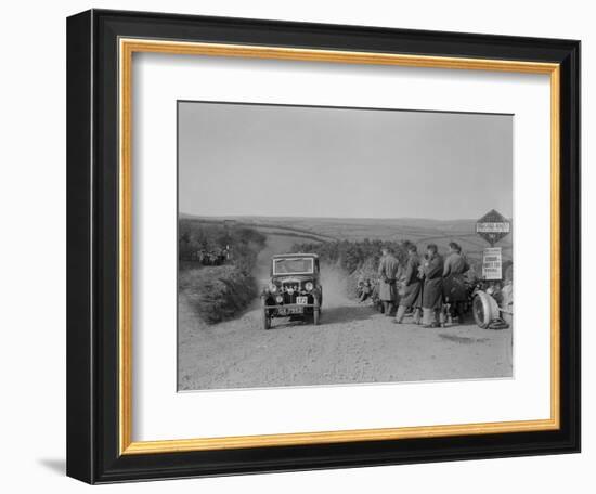 Morris of HG Smith, MCC Lands End Trial, summit of Beggars Roost, Devon, 1933-Bill Brunell-Framed Photographic Print
