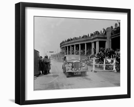 Morris Twenty of RA Bishop competing in the Blackpool Rally, 1936-Bill Brunell-Framed Photographic Print