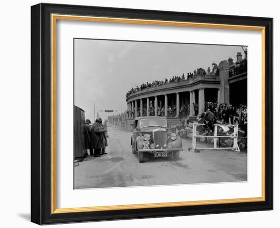 Morris Twenty of RA Bishop competing in the Blackpool Rally, 1936-Bill Brunell-Framed Photographic Print