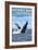 Morro Bay, CA - Humpback Whale-Lantern Press-Framed Art Print