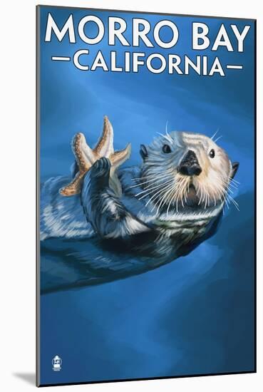 Morro Bay, CA - Sea Otter-Lantern Press-Mounted Art Print