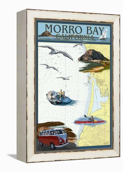 Morro Bay, California - Nautical Chart-Lantern Press-Framed Stretched Canvas