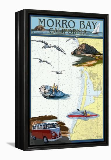 Morro Bay, California - Nautical Chart-Lantern Press-Framed Stretched Canvas