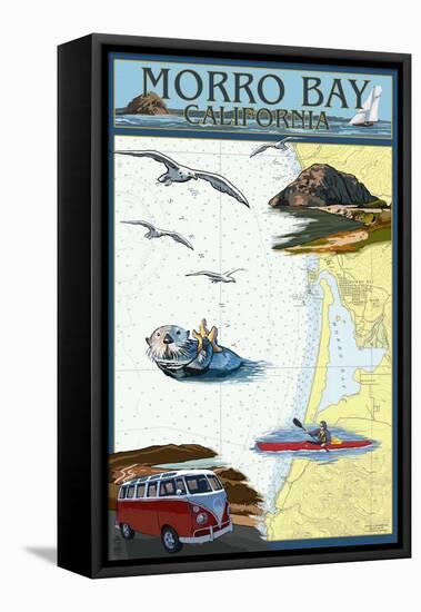 Morro Bay, California - Nautical Chart-Lantern Press-Framed Stretched Canvas
