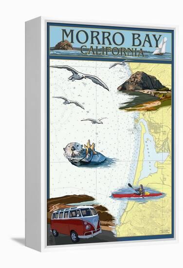 Morro Bay, California - Nautical Chart-Lantern Press-Framed Stretched Canvas