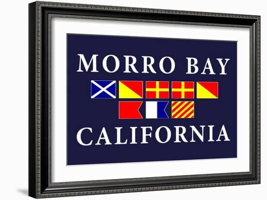 Morro Bay, California - Nautical Flags-Lantern Press-Framed Art Print