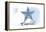 Morro Bay, California - Starfish - Blue - Coastal Icon-Lantern Press-Framed Stretched Canvas