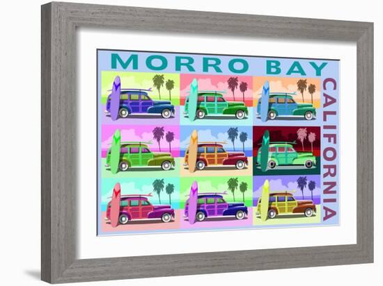 Morro Bay, California - Woody Pop Art-Lantern Press-Framed Art Print