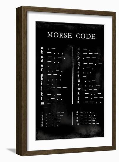 Morse Code Chart-Vision Studio-Framed Art Print