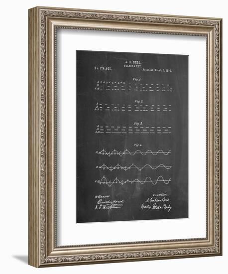 Morse Code Patent-Cole Borders-Framed Art Print