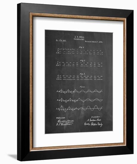 Morse Code Patent-Cole Borders-Framed Art Print