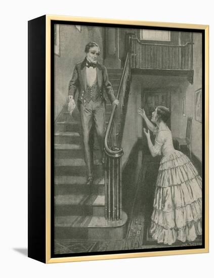 Morse Hears the Wonderful News-Charles Mills Sheldon-Framed Premier Image Canvas