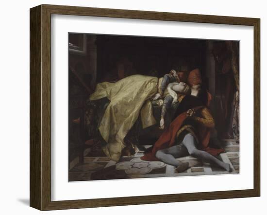 Mort de Francesca de Rimini et de Paolo Malatesta-Alexandre Cabanel-Framed Giclee Print