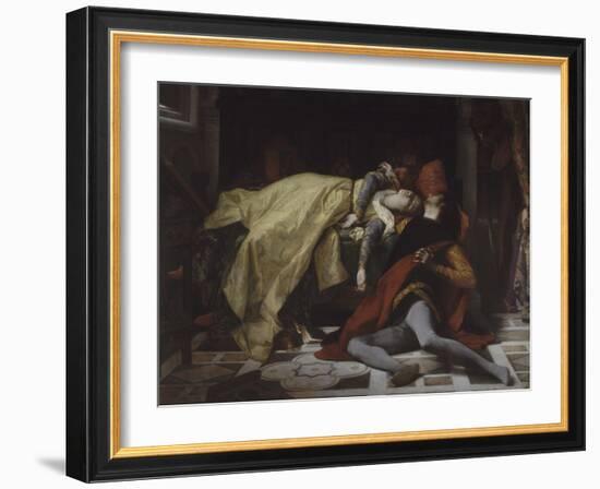 Mort de Francesca de Rimini et de Paolo Malatesta-Alexandre Cabanel-Framed Giclee Print