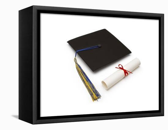 Mortarboard and Diploma-Lew Robertson-Framed Premier Image Canvas