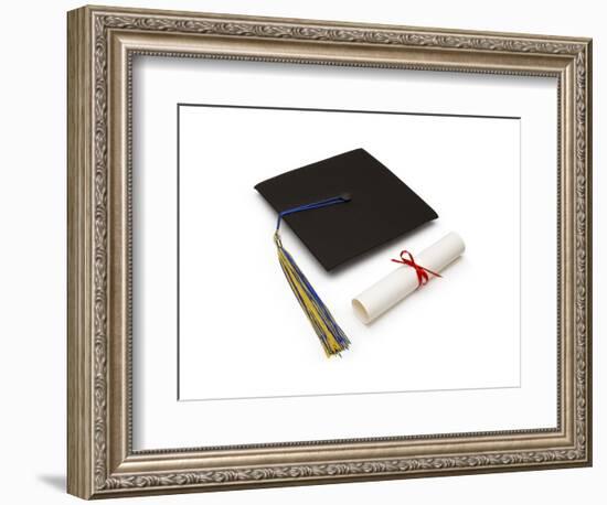 Mortarboard and Diploma-Lew Robertson-Framed Photographic Print