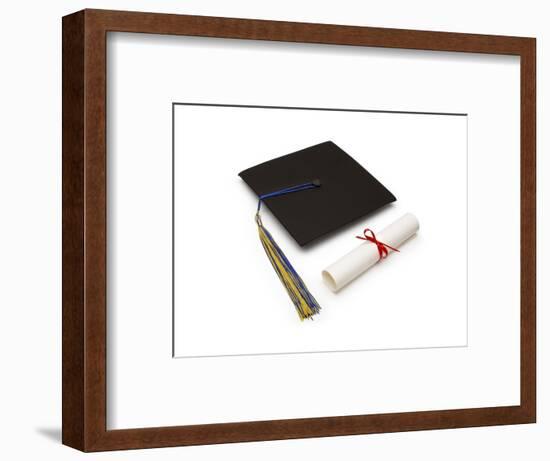 Mortarboard and Diploma-Lew Robertson-Framed Photographic Print