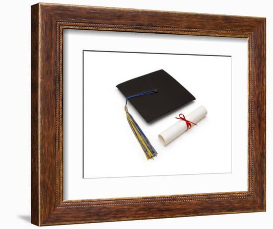 Mortarboard and Diploma-Lew Robertson-Framed Photographic Print