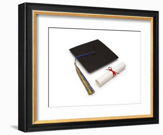 Mortarboard and Diploma-Lew Robertson-Framed Photographic Print