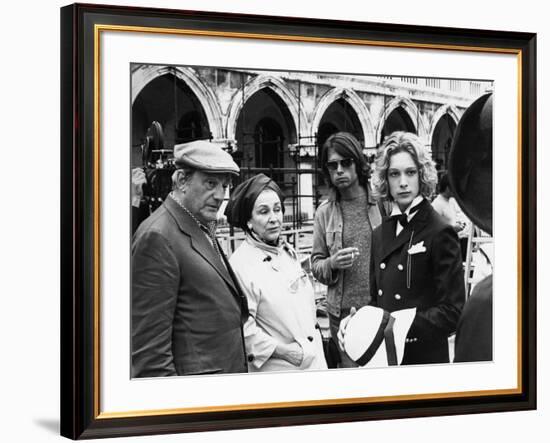 MORTE A VENEZIA / MORT A VENISE, 1971 directed by LUCHINO VISCONT On the set, Luchino Visconti and -null-Framed Photo