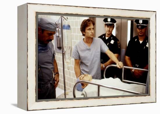 Morts suspectes Coma by Michael Crichton with Michael Douglas and Genevieve Bujold, 1978 (photo)-null-Framed Stretched Canvas