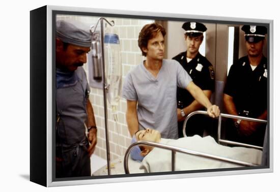 Morts suspectes Coma by Michael Crichton with Michael Douglas and Genevieve Bujold, 1978 (photo)-null-Framed Stretched Canvas