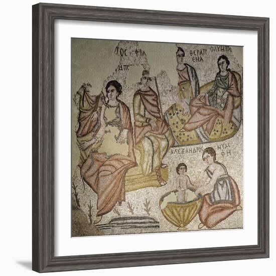 Mosaic Art Depicting Life of Alexander the Great, from Lebanon, Baalbek Odeon-null-Framed Giclee Print