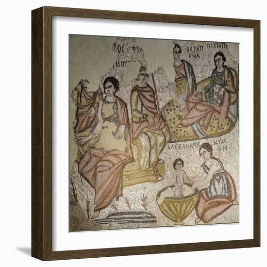 Mosaic Art Depicting Life of Alexander the Great, from Lebanon, Baalbek Odeon-null-Framed Giclee Print