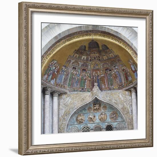 Mosaic Artwork on the Exterior of St. Mark's Cathedral, Venice, Italy-Darrell Gulin-Framed Photographic Print